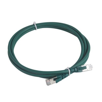 Шнур коммутационный RJ 45 - категория 6a - S/FTP - LSZH - экранированный - 2 м - зеленый