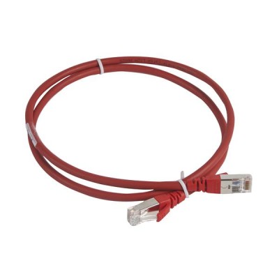 Шнур коммутационный RJ 45 - категория 6a - S/FTP - LSZH -экранированный - 1 м - красный