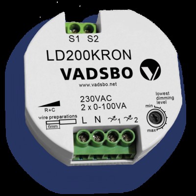 Vadsbo LED-диммер, 2 канала х 100 Вт снейтралью