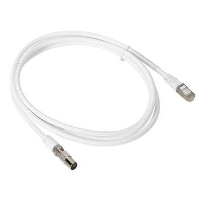 Шнур-переходник: RJ45 - F Разъём (коаксиальный), 2 метра