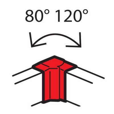 Внутренний изменяемый угол - от 80° до 120° - для кабель-каналов Metra 85x50