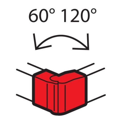 Внешний изменяемый угол - от 60° до 120° - для кабель-каналов Metra 85x50