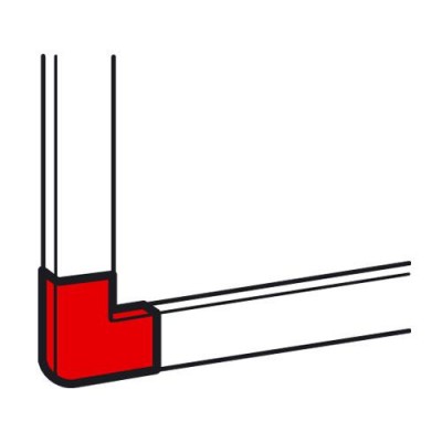 Плоский угол - для мини-каналов Metra - 40x40