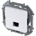 Розетка RJ 45 1-я компьютерная категории 6 UTP Legrand Inspiria для скрытого монтажа, цвет - белый