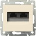 Розетка RJ45 Cat.5e двойная UTP, слоновая кость