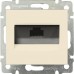 Розетка RJ45 Cat.6 одиночная UTP, слоновая кость