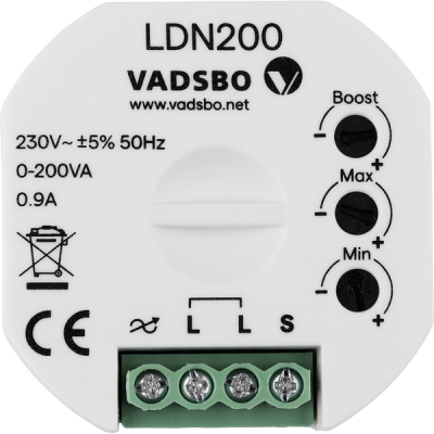 Vadsbo LED-диммер, 1 канал х 200 Вт, без нейтрали